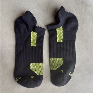 Hanes Black and Yellow Athletic Socks with Arch Support